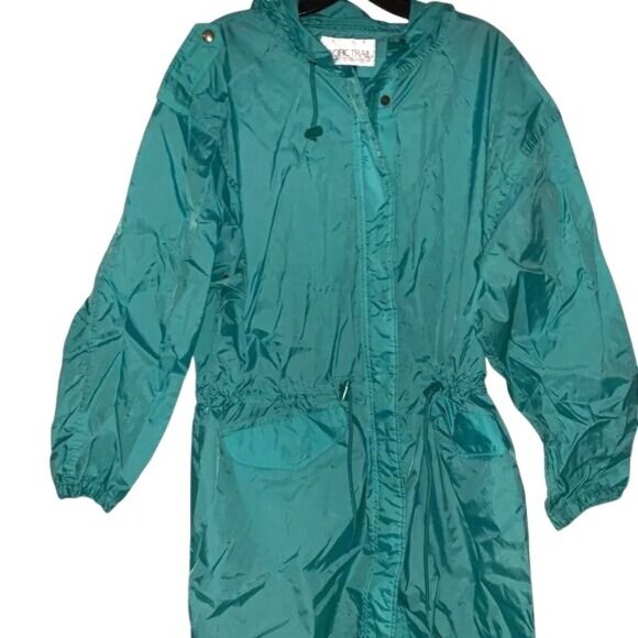 Pacific Trail Green Nylon Hooded Parka Jacket M - Picture 1 of 9